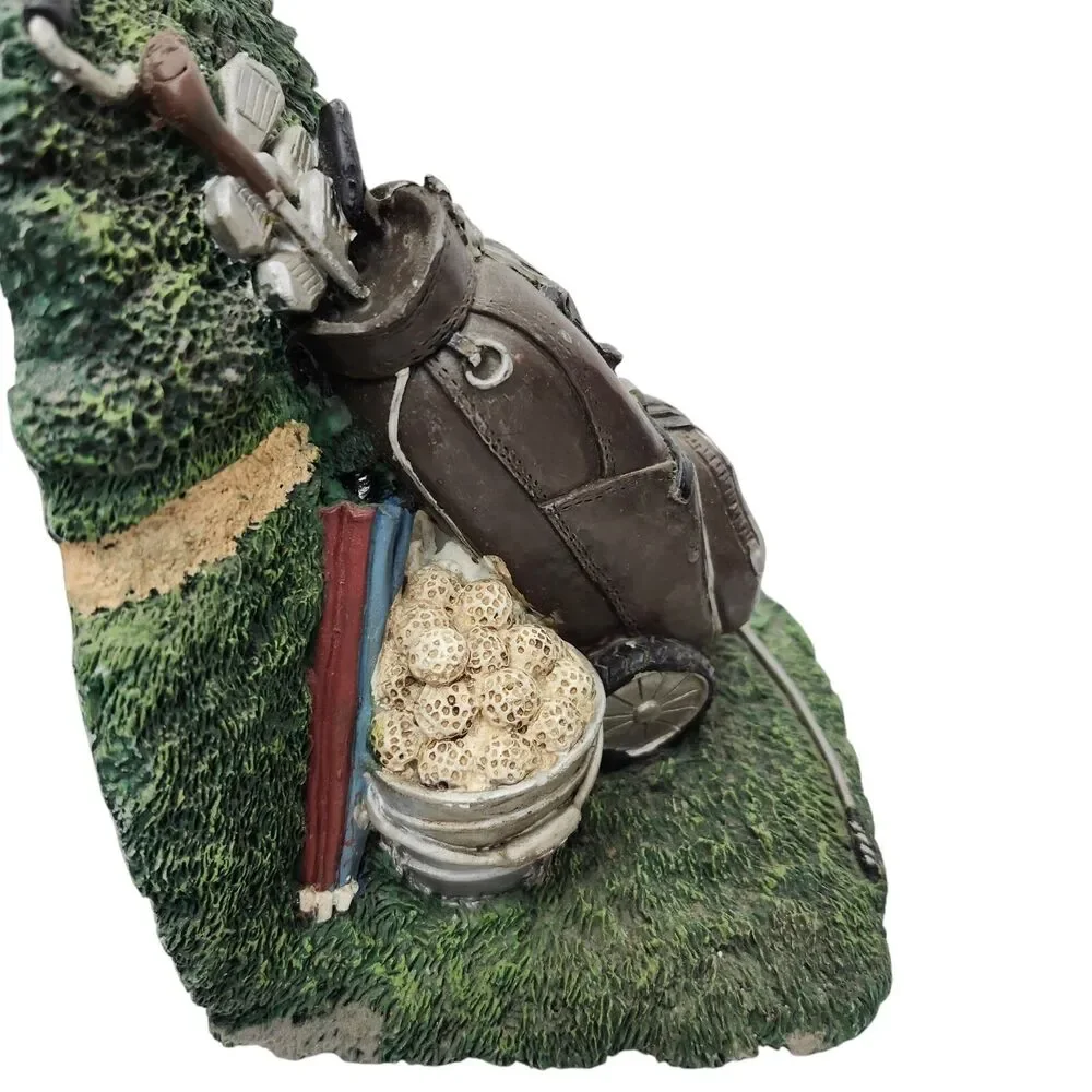 Golf Bookends Bucket of Balls Bag Clubs Irons Resin Approx 7